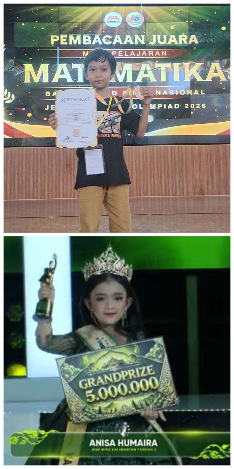 Libur Panjang Bukan Penghalang, Dua Murid MIN 2 Palangka Raya Ukir Prestasi di Tingkat Nasional